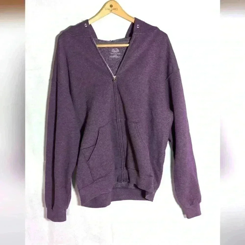 Fruit of the Loom Purple hoodie. Ladies sz L